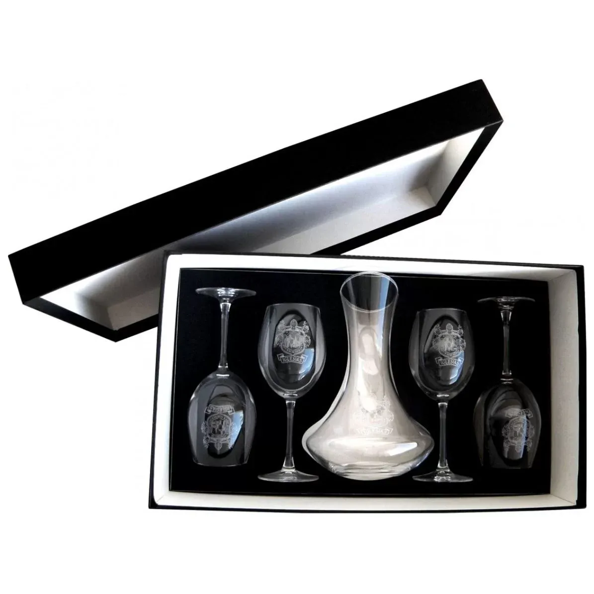 Decantador + 4 Copas de Vino con Texto - Imagen 2