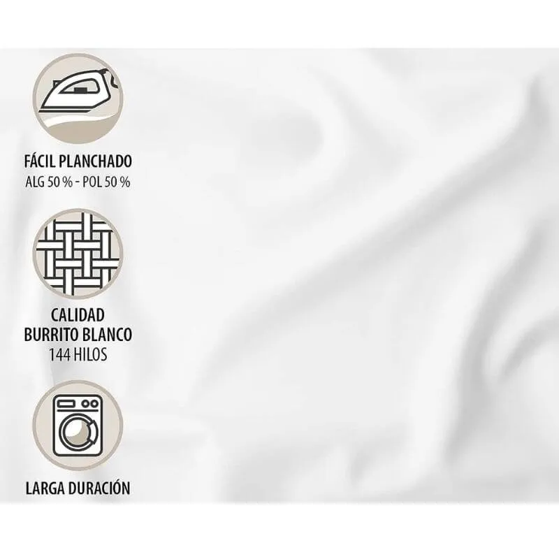 Claro de Luna 297 Rosa Juego Sabana Burrito Blanco - Imagen 4