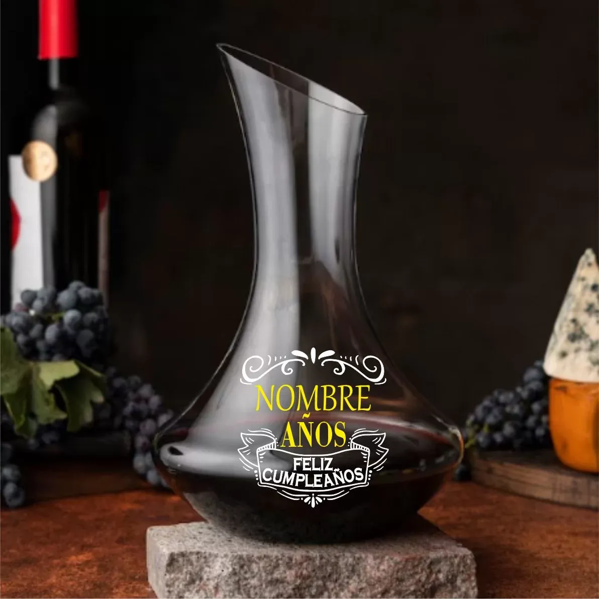 Decantador con Grabado Feliz Cumpleaños - Imagen 2