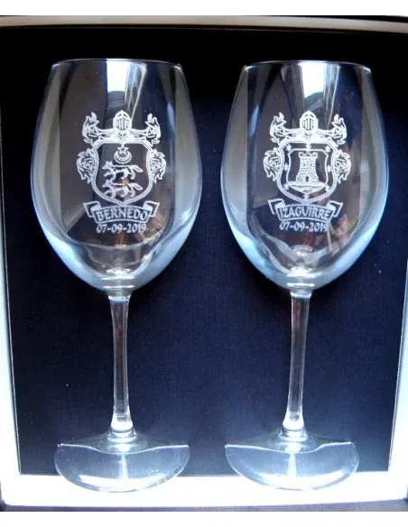 Copas Vino 2 Escudos Heráldicos - Imagen 6