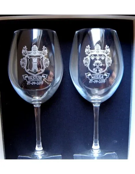 Copas Vino 2 Escudos Heráldicos - Imagen 5